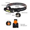 1-5PCS Portable Mini Powerful LED Headlamp XPE+COB USB Rechargeable Hunting Headlight Waterproof Head Torch with Tail Magnetic