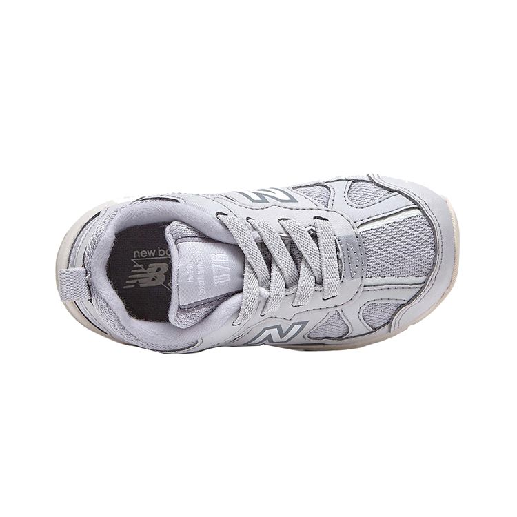 New Balance Nb 878 Leather Low-Top Sports Casual Shoes Kids Sneakers Gray White PV878KNS