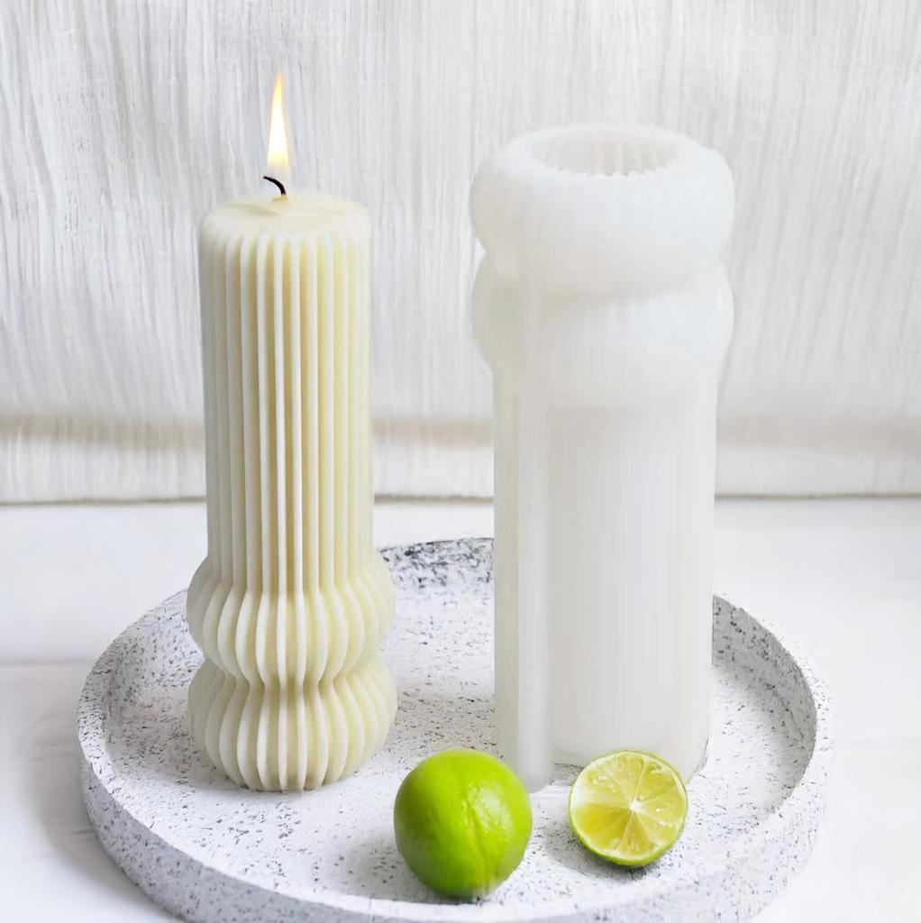 Silicone Candle Mold - "Roman Column" Pillar