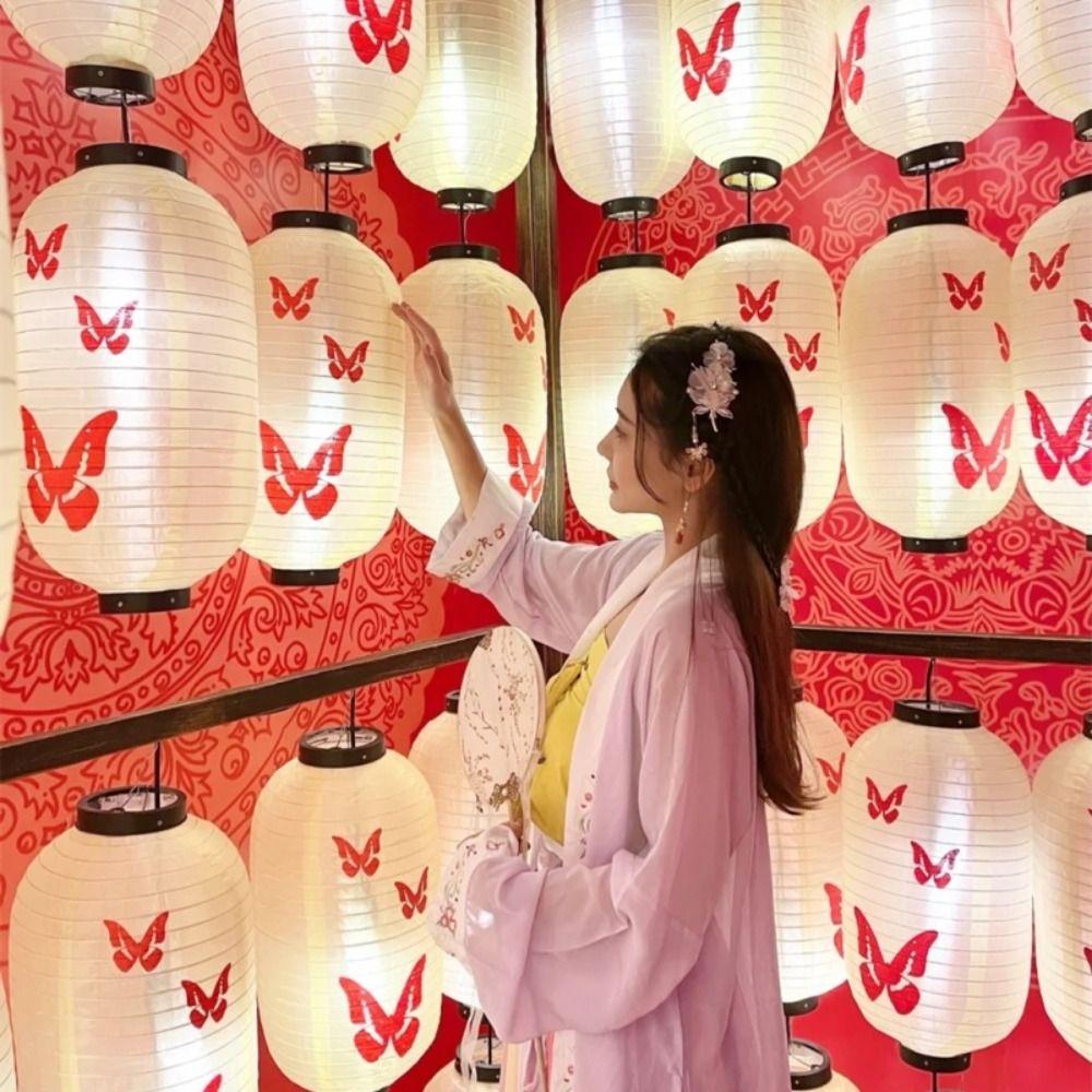 

Creative Winter Melon Lantern Cloth Festival Lantern Home Decor Outdoor Decoration Lantern Bar M-B