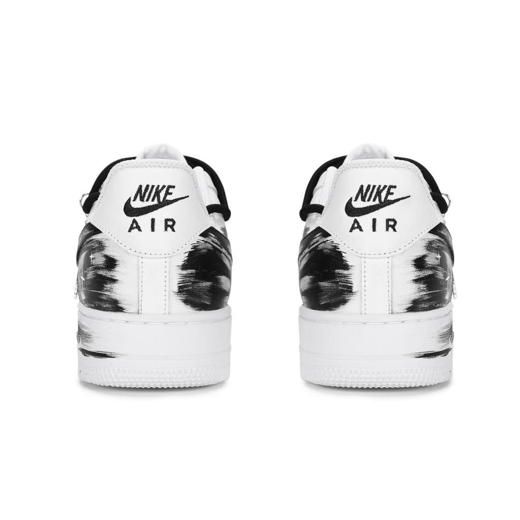 Nike Air Force 1 Slip Resistant, Abrasion Resistant, Lightweight Low Top Skateboard Shoes Men's Black White CW2288-111(Team18-)