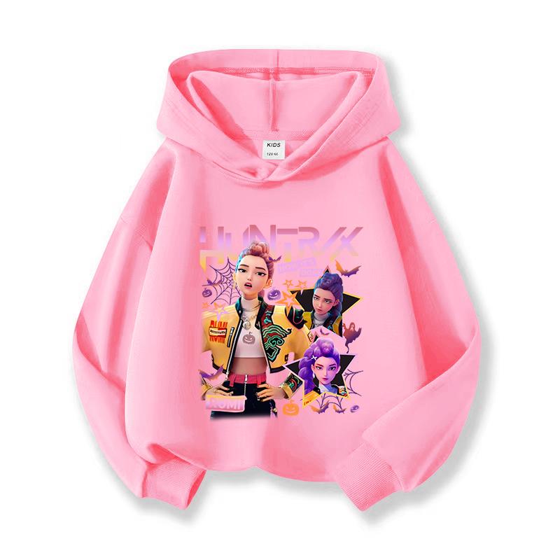 2025 KPop Demon Hunters Hoodie Fashion Sweatshirt Pullover Cute Long Sleeve Autumn Girls Cartoon Y2K Hoody Sportswear