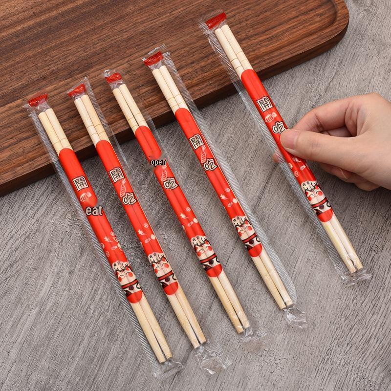 Individually Wrapped Disposable Bamboo Chopsticks