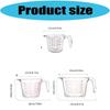 Pack of 3 High Quality Tempered Glass Kitchen Measuring Cups Feature Multiple Scale Ergonomic Handle and Easy Cleaning Fronts