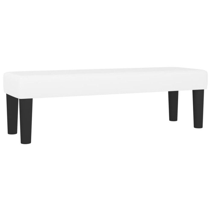 346661 vidaXL White Bench 100x30x30 Cm Faux Leather.