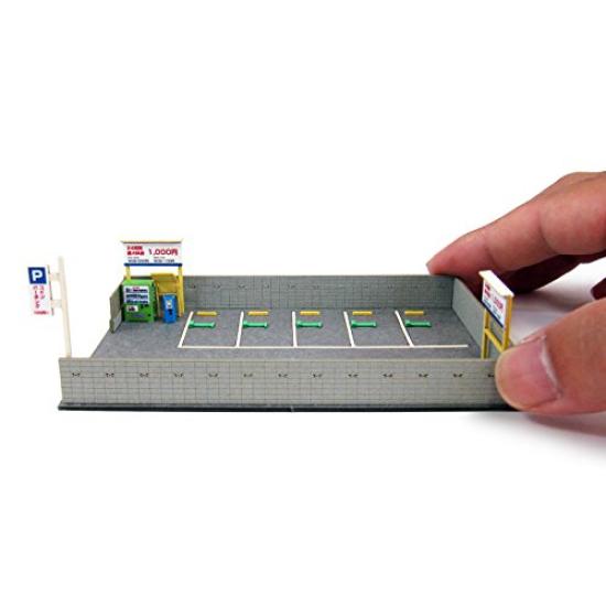 Sankei Nostalgic Diorama Series Parking Lot B Paper Craft 1/150 MP03-99