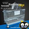 Folding Steel Wire Warehouse Cage Cart with Iron Frame for Industrial Material Sorting and Storage
