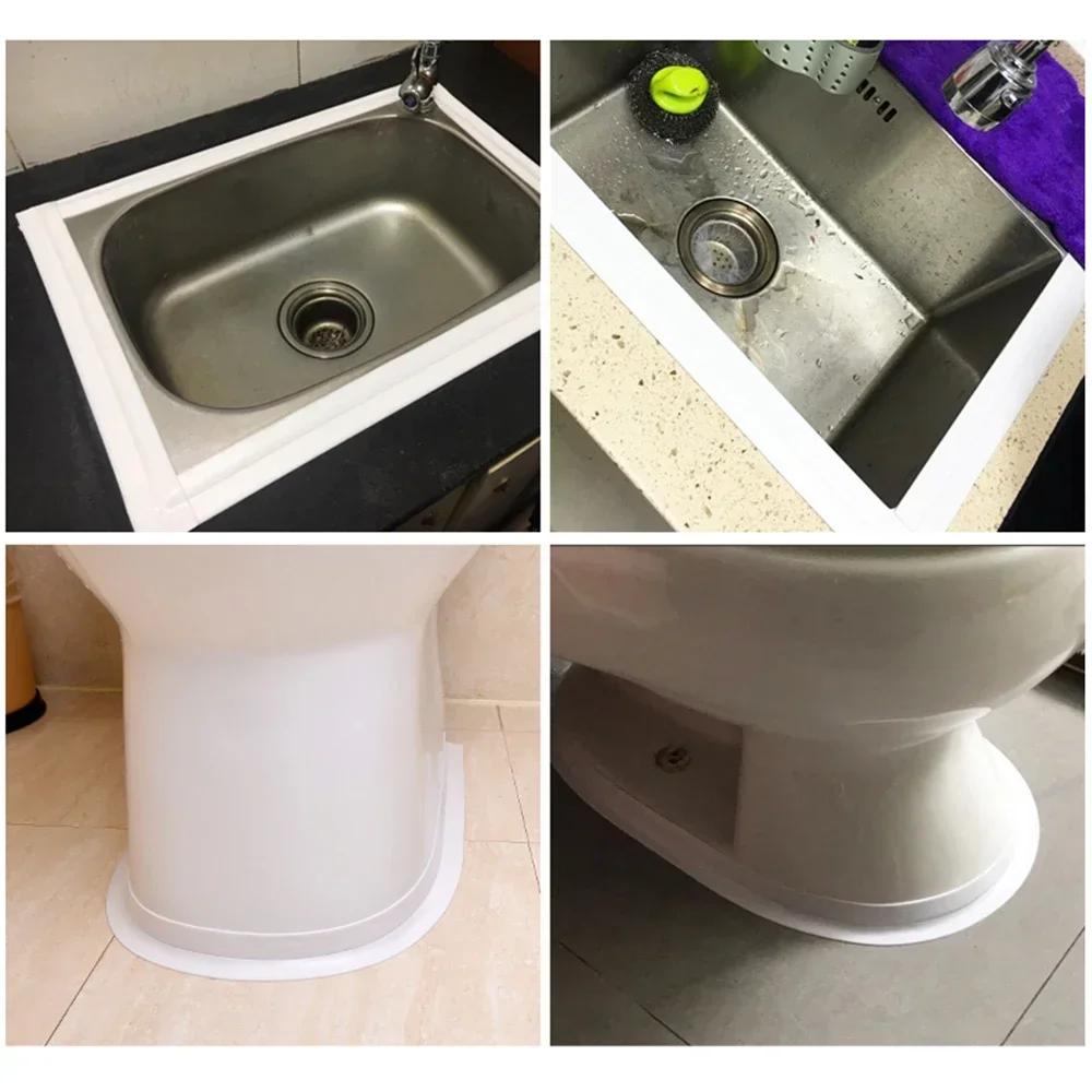 Waterproof Nanos Tape Wall Double Sided Tape Kitchen Cardboard Seal Strip Bathroom Shower Sink Bathtub Caulking Moth Mildew Home