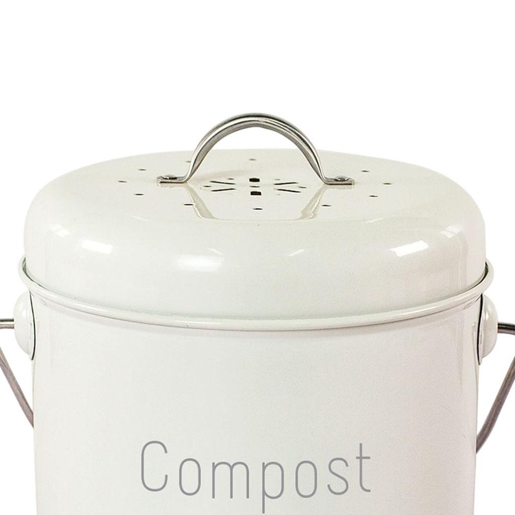 3L Stainless Steel Kitchen Compost Bin Recycling 1.3 Gallon Compost Bucket Farmhouse Compost Bin with Lid for Food Waste Rust