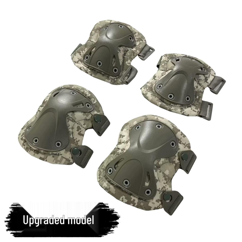 Camouflage Knie- und Ellbogenschoner-Set für taktisches Training, Radfahren und Bergsteigen