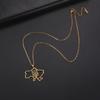 LIKGREAT Hollow Ukraine Map Pendant Necklace Trident National Symbols Of Ukraine Necklaces Flag Ukrainian Party Jewelry Gifts