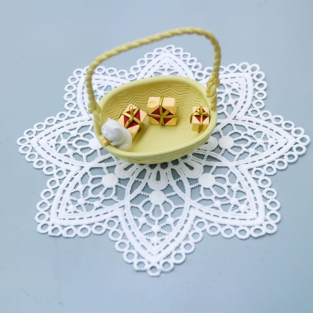 New White Embroidered Lace Coaster, American Home Non-Slip Mat, Table Lamp, Vase, Cloth, Tableware Mat.