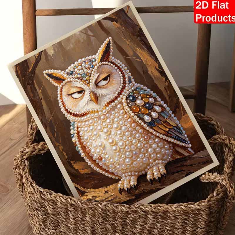 Pearl Painting Kit DIY Owl Animal Home Decoration Painting