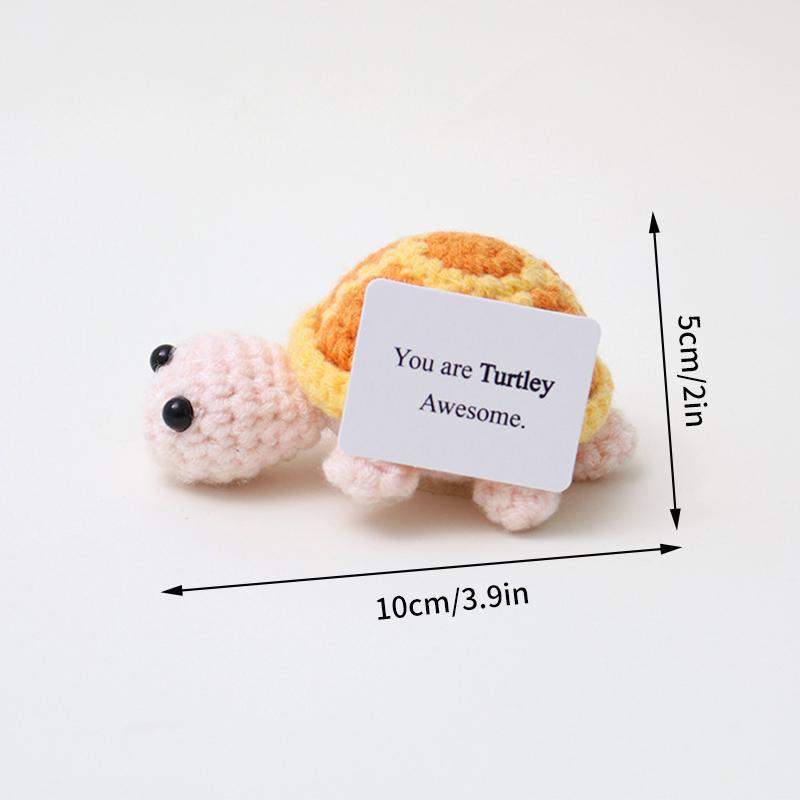 Crochet Positive Energy Dolls Mini Pocket Hug Handmade Plush Knitted Doll Hand-woven Gifts Crochet Animals Desktop Decoration 