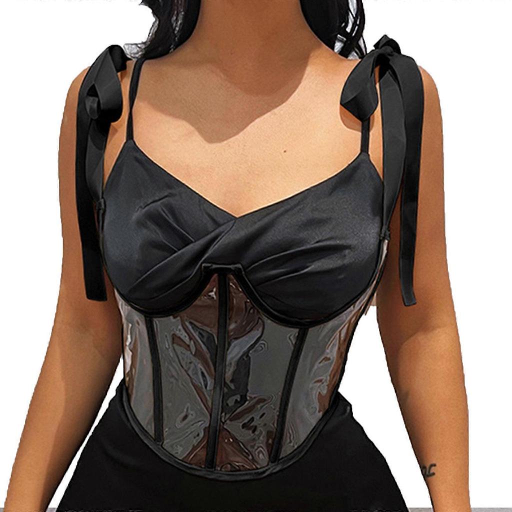 Fashion Women PU Waist Trainer Women’s Waist Belt Wide Waistband Bandage Band Corset Travel and Daily Use Props Black S