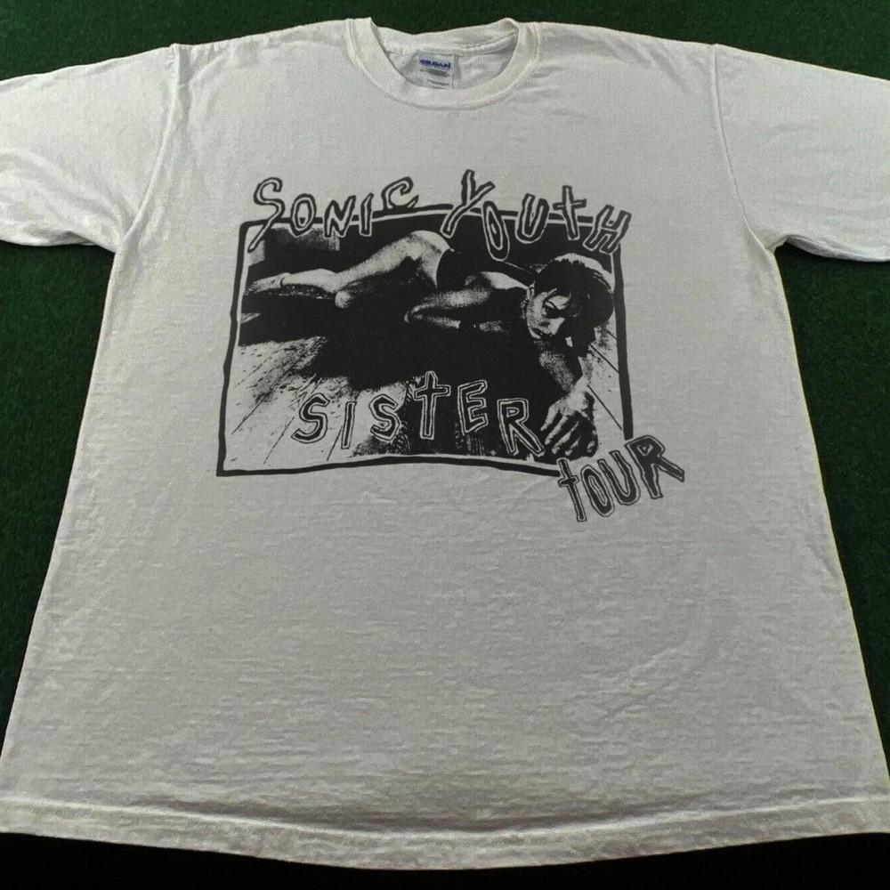 

Sonic Youth Sister Tour Basic White Short Sleeve Unisex T shirt Reprint WA2832 Unisex T-Shirt S
