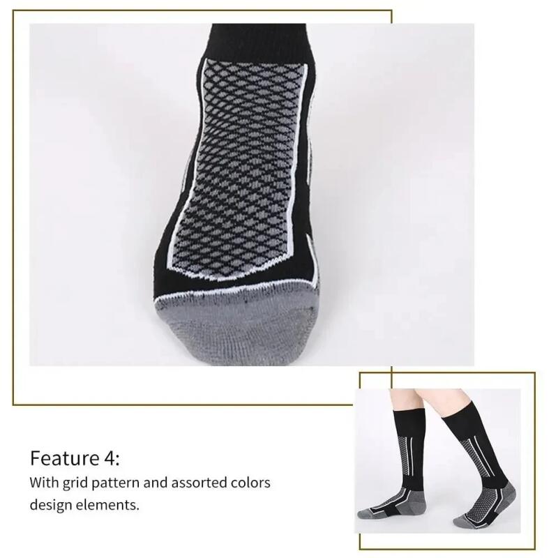 1 Pair Winter Warm Thickening Ski Stockings Hiking Socks For Women Men Outdoor Anti-Cold High Sports Stockings