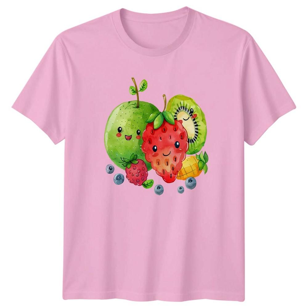 Kawaii Fruit TShirt Summer Aesthetic Gift For Him And Her