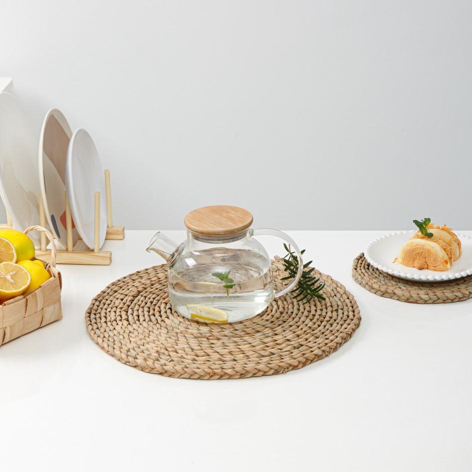 Natural Handmade Grass Weaving Pu Grass Meal Mat Weaving Sand Pot Insulation Mat Cup Mat Tea Mat