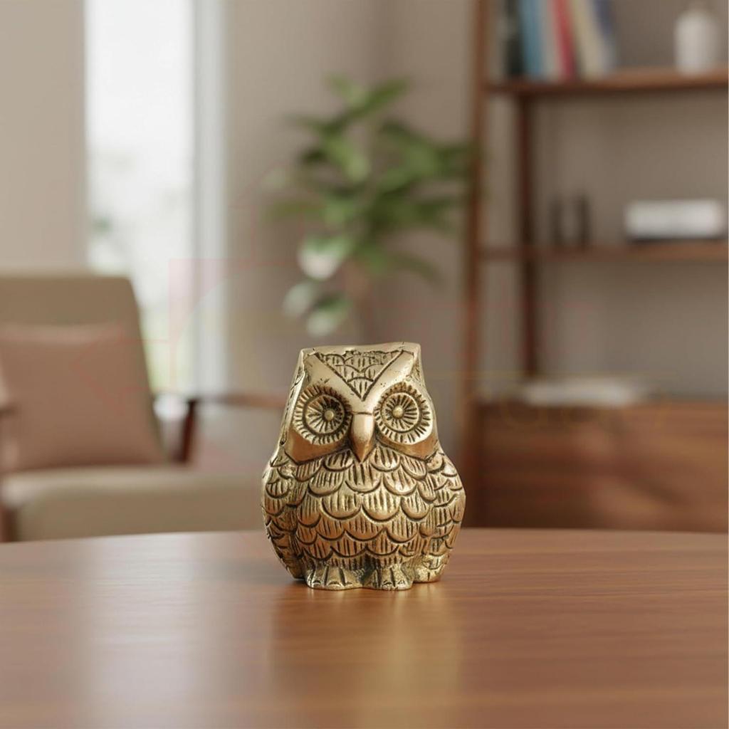 Brass Owl Statue |Zonal Placement-WestOwl Statue for Good Luck