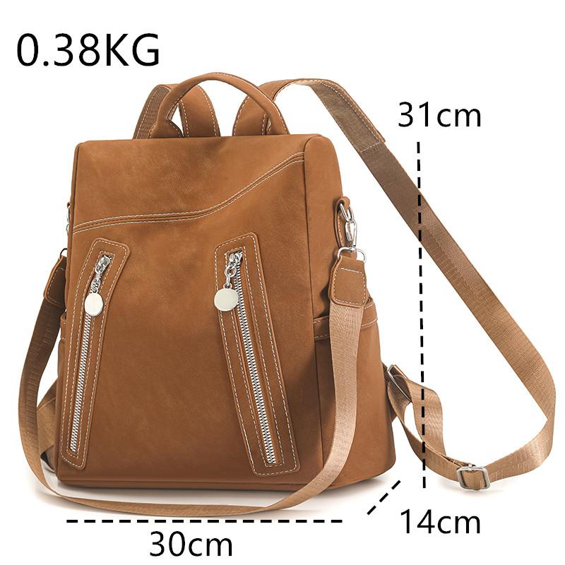 Luxury Leather Women Backpack Anti-theft Daily Travel Bag Backpack for Teenager Girl School Rucksack Large Capacity Shoulder Sac
