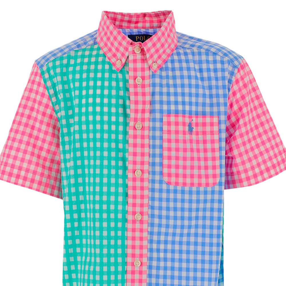 Polo Ralph Lauren Shirt Ss23 Gestreept Logo Borduurwerk Korte Mouw Multicolor Kinderen Kinder tops 323902137-001