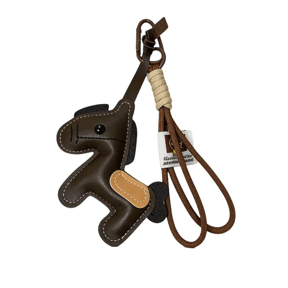 Vintage Style Pony Keychain Cartoon Design Backpack Charm Horse Bag Pendant Backpack Decoration