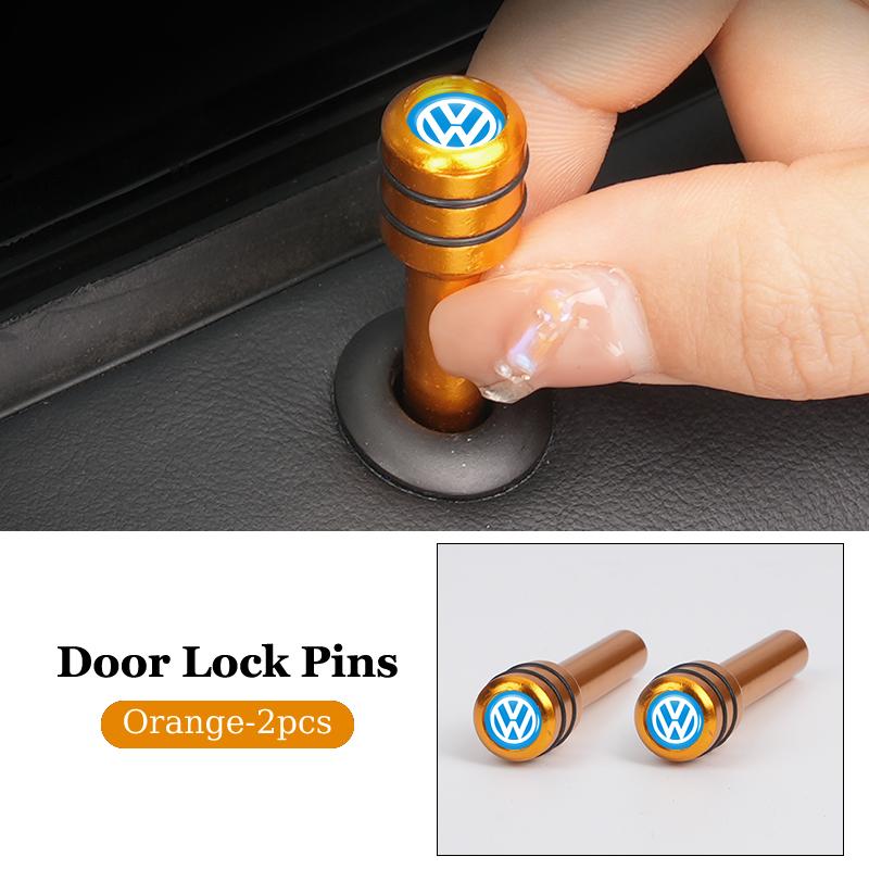For VOLKSWAGEN VW 2/4pcs Car Door Lock Pins Universal Interior Door Lock Pull Pin Cover For Volkswagen VW Golf 4 6 7 Tiguan Pass