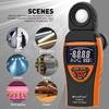 Digital illuminance meter,High accuracy and fast response,Light detector: used for light detection,LCD display,1-400,000Lux