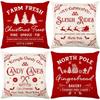 Christmas Pillowcase Decorative Linen Printed Porch Courtyard Sofa Home Decoration Pillowcase