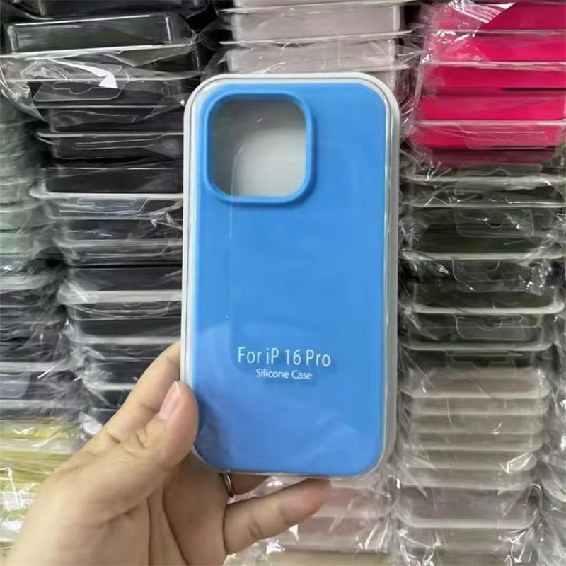 Liquid Silicone Case For Apple iPhone17 Air 15 16E 14 13 12 11 Pro Max Plus Mini XS XR 7/8 SE Phone Official Style Protective Cover