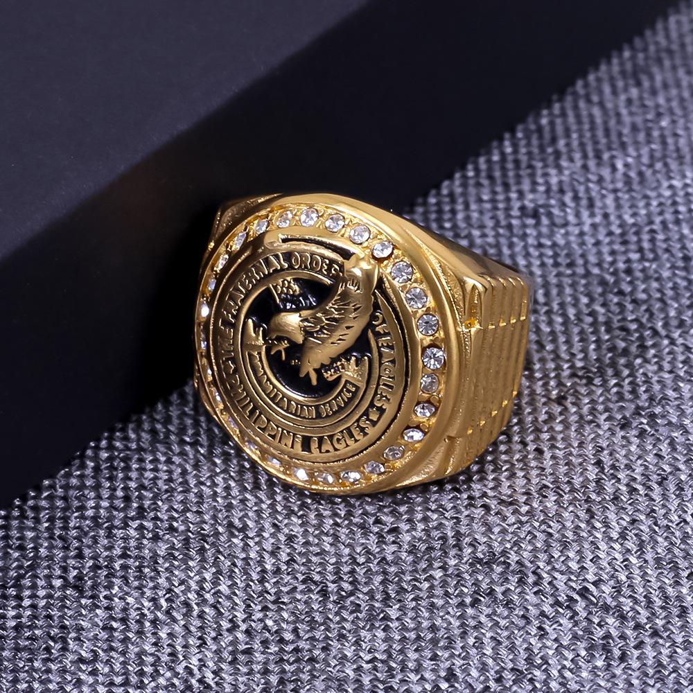 2026 Soldier Army Ring Jewelry Strap Titanium Steel Gold Ring