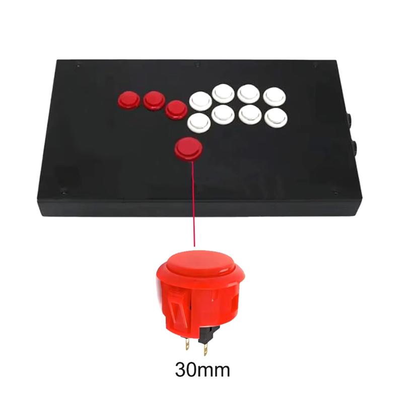 

10 Pcs Arcade Buttons 30Mm Responsive Arcade Buttons For Gaming Enthusiasts зелений