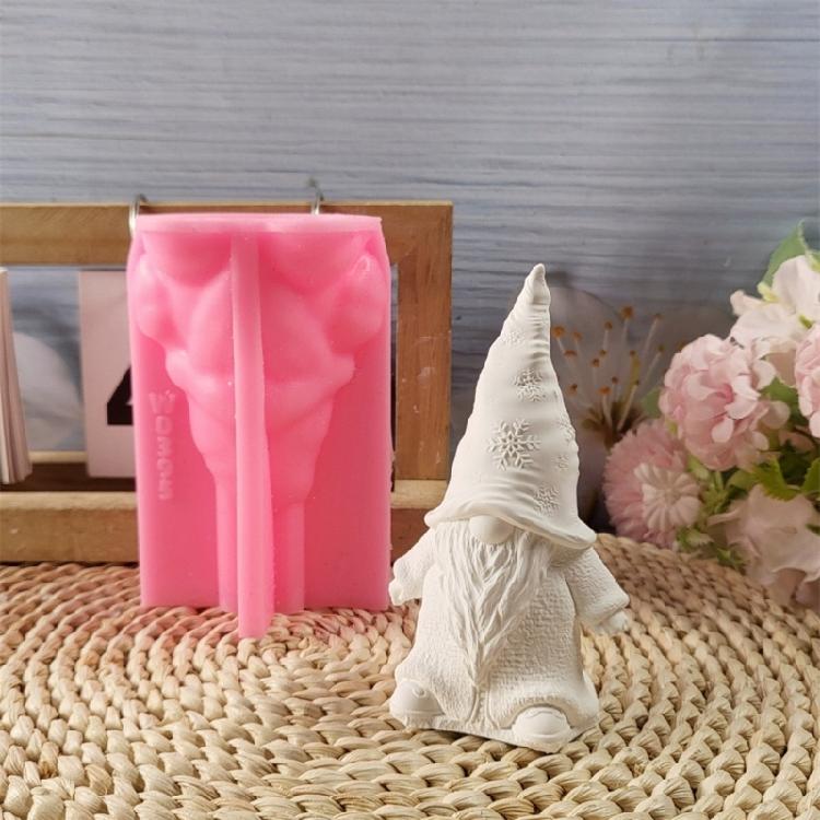 Gnome Figurine Shaped Ornament Mold Flexible Silicone Christmas Desktop Decoration Mold Living Room Embellishment Mould