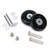 ABUL-60Mm X 18Mm Luggage Suitcase Replacement Wheels, Rubber Swivel Caster Wheels Bearings Repair Kits, 2 Set Of 4