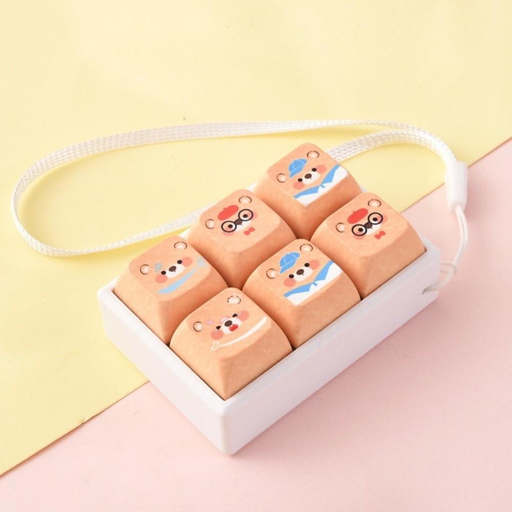 Cartoon Animals Keycap Fidget Keychain Sensory Clicky Button Keyboard Button Clicker Christmas