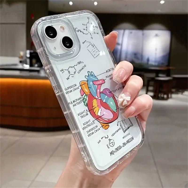 Formula Heart Clear Phone Case for  Redmi Note 12 13 Pro Plus 5G 12S 11S 11 10S 10 Pro 12C 13C 4G Airbag Anti-Drop Cover