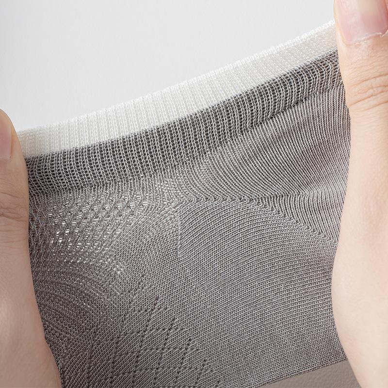 Spring and Summer Men's Short Socks: Blue Anti-drop and Invisible Socks, Thin Boat Socks