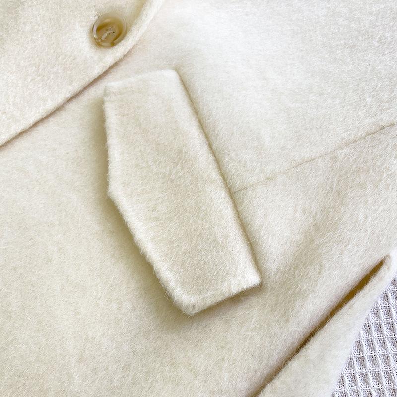 Autumn and winter Albaka camel wool coat for women, new high-quality wide-version thin woolen coat