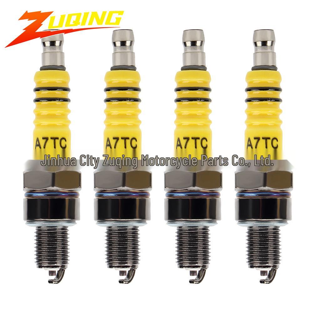 Yellow Porcelain Spark Plug for Zongshen 110 Loncin 125/150 A7TC - Motorcycle Accessory