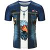 Zabawna koszulka dżinsowa męska koszulka ze szkieletem koszulka Punk Rock skórzana kurtka t-shirty 3d koszulka z nadrukiem Vintage odzież męska