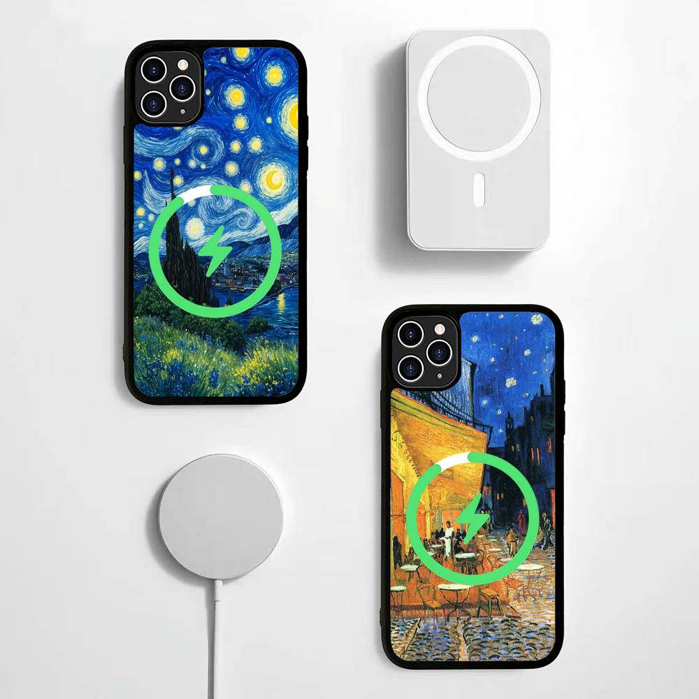 Art Vincent Van Gogh For Magsafe Magnetic Phone Case for iPhone 17 16 15 14 13 12 11 Plus Pro Max PC+TPU Cover