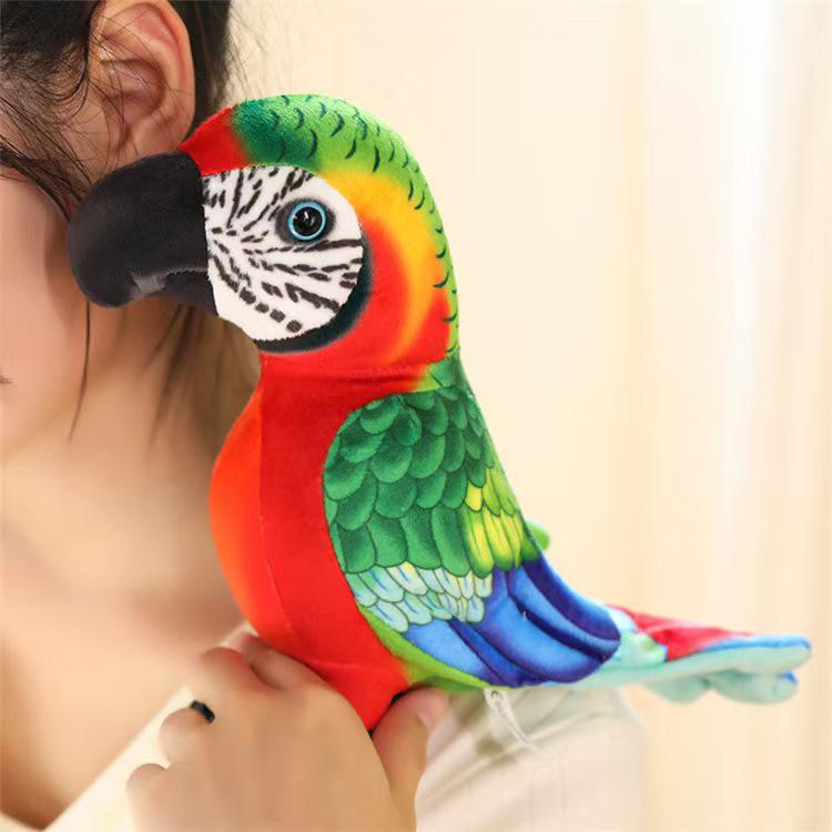 Cross-border Macaw Parrot Plush Toy - Children's Cognitive Bird Figurine