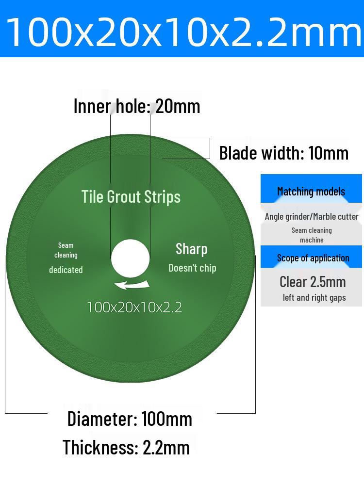 Ultradünne Diamant-Winkelschleifer: Fugenfüller, Schneidewerkzeug und Fliesenreinigungswerkzeug