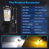 GLOFE 7443 7444 3030SMD Dual Color Type 2 Switchback DRL LED Turn Signal Light Bulbs with Hyper Flash Prevention and Error-Free Built-in Resistors,