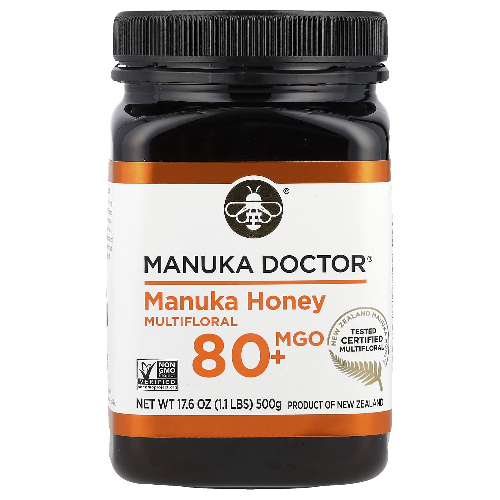 

Manuka Honey, Multiflora Honey, Mgo 80+, 500G(17.6Oz)