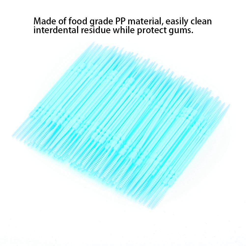 100pcs   Bag Double Head Teeth Cleaning Toothpick Oral Care Floss Pick Toothpick