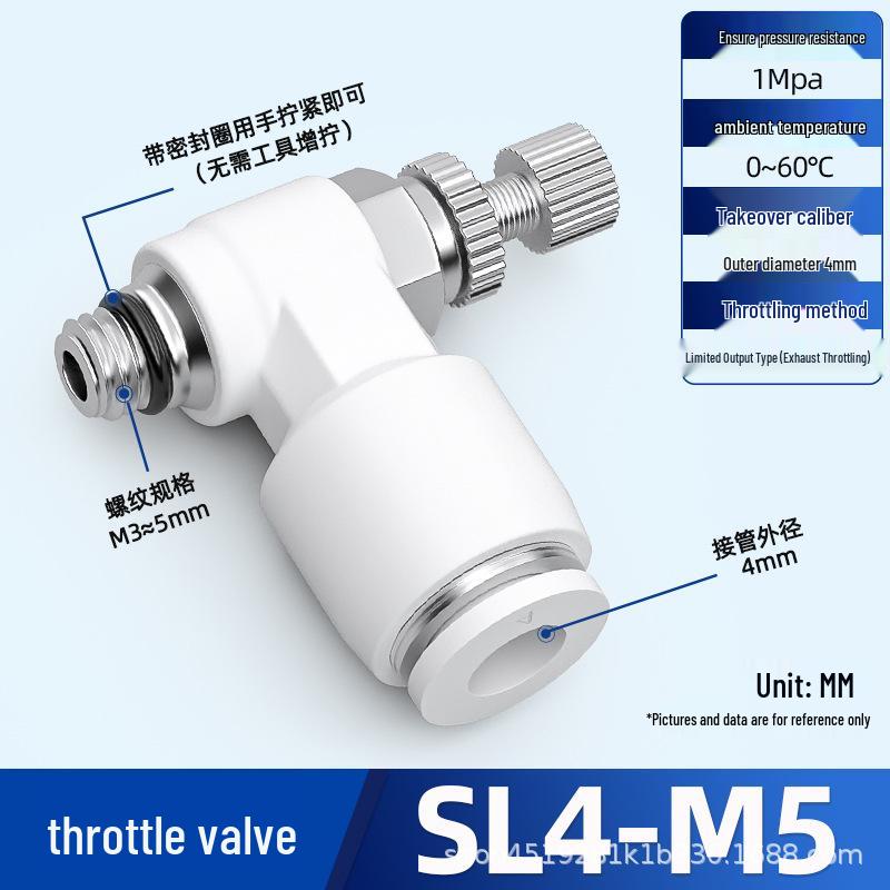 

Zhuoji Adjustable Speed Control Throttle Valve SL 6 8 01 02 M5