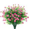 8 Bundles Outdoor Artificial Flowers UV Resistant Boxwood For Indoor Outside Garden Home Decor