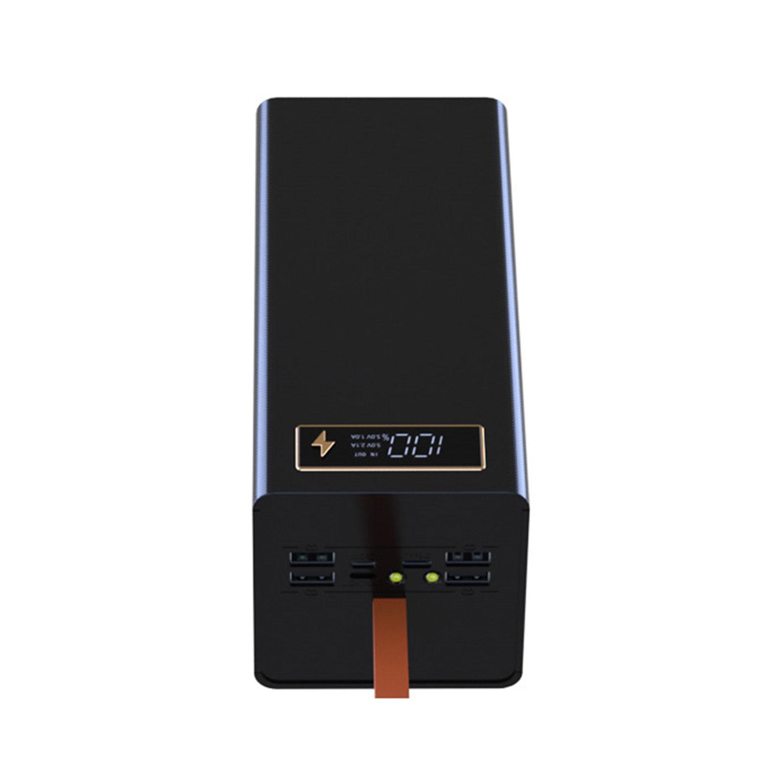 

Портативный чехол для аккумулятора 18650 Power Bank DIY Shell с цифровым дисплеем USB QC3.0 PD быстрое зарядное устройство беспроводная зарядка A чёрный